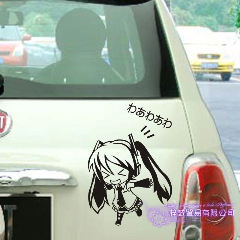 Hatsune Miku Наклейка на стену виниловая наклейка на стену s Наклейка Декор для дома декоративное украшение аниме Hatsune Miku наклейка на машину