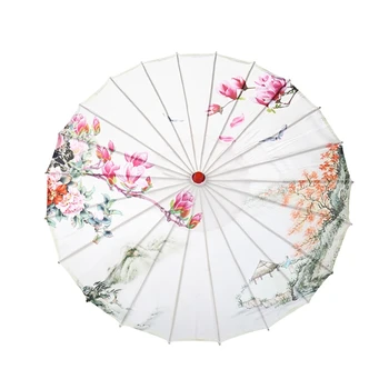 

Chinese Landscape Art Umbrella Painting Parasol Decorative Oil Paper Umbrella For Classical Cheongsam Performing Dance Umbrella