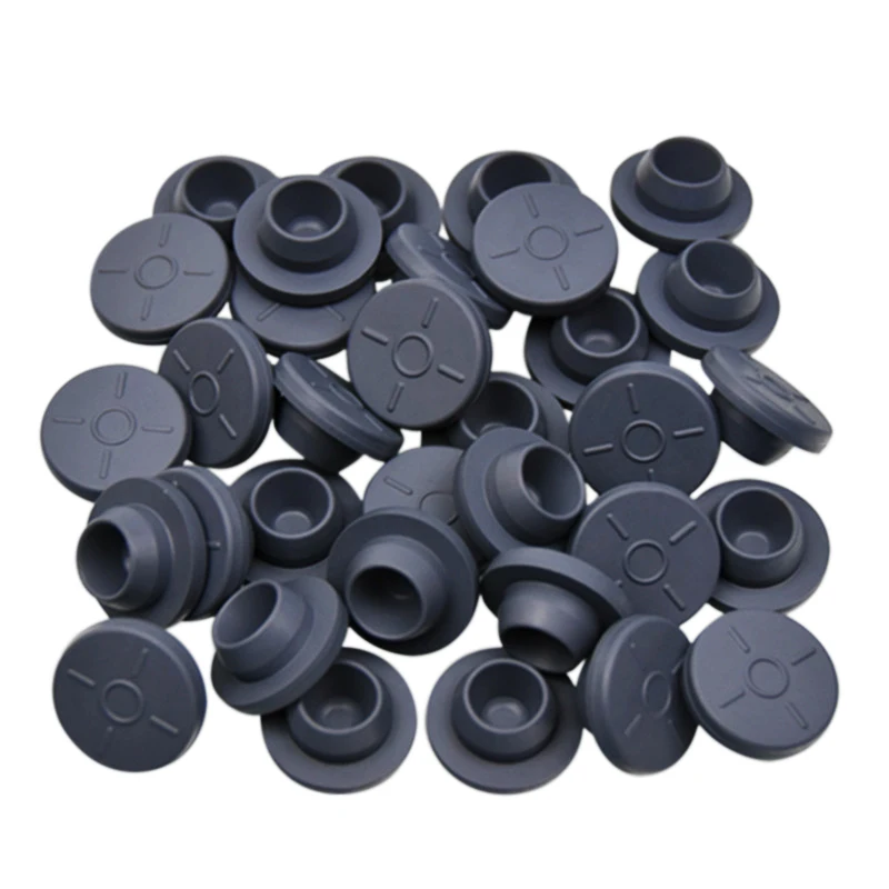 100pcs 20mm Butyl Rubber Stopper Medical Rubber for Vials Rubber Sealing Injection Vials Stopper Rubber Cap Grey Color