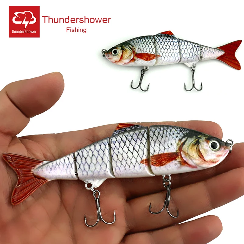  5pcs Jointed Fishing Lures Wobblers 12CM/16.8G Lifelike 4 Segment Swim Bait Hard Plastic Bait Artif