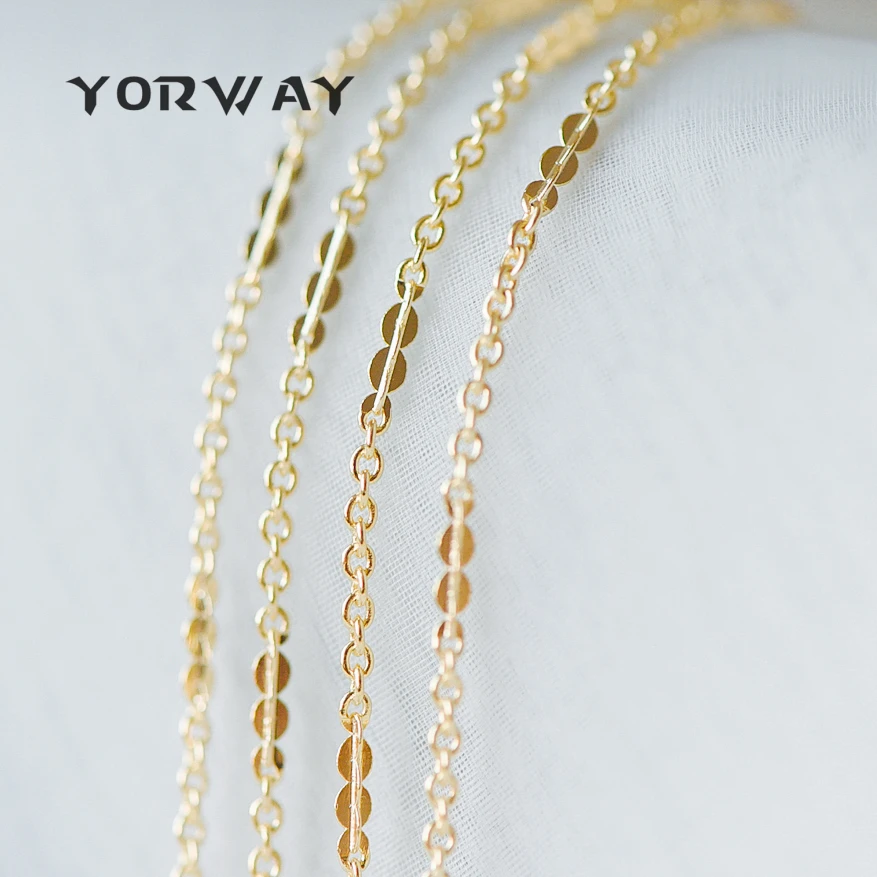 Gold plated Brass Round Cable Chains, Real Gold Designer Chain,1/ 2/ 2