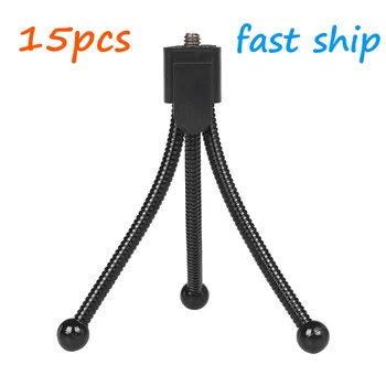 

15 pcs wholesale Flexible Mini For Smartphone iPhone HuaweiXiaomi Lightweight camera Tripod Rotatable Monopod for Goprohero7 6