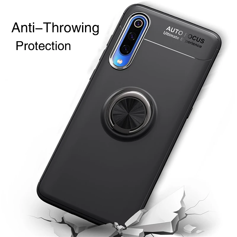Матовый мягкий чехол для Xiaomi Mi 9 SE автомобильный держатель поворотное кольцо на