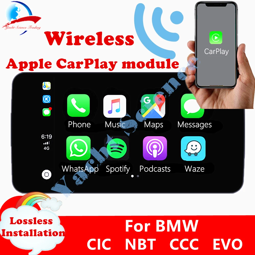Беспроводная коробка Apple CarPlay / Android Auto (по USB) модуль для всех BMW NBT CIC CCC EVO 1 2 3 4 5 7