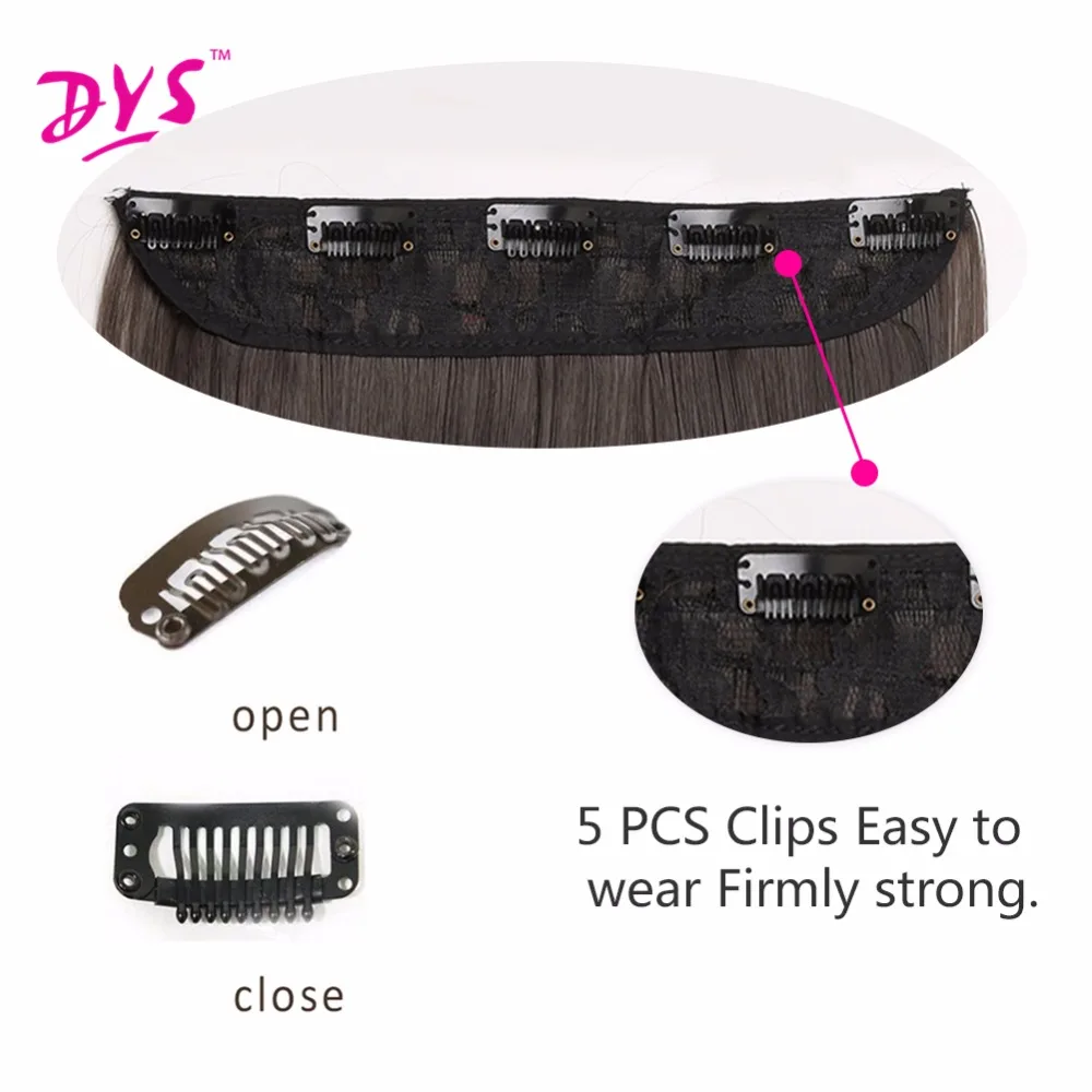 Deyngs 5 Clips in Hair Extensions One Piece Long Wavy Synthetic High Temperature False Hair Hairpieces for Women 24Inch  (2)
