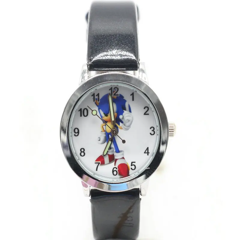 Милые кварцевые наручные часы с 3d-рисунком для детей, девочек и мальчиков, студентов, очень популярные часы - Цвет: Черный