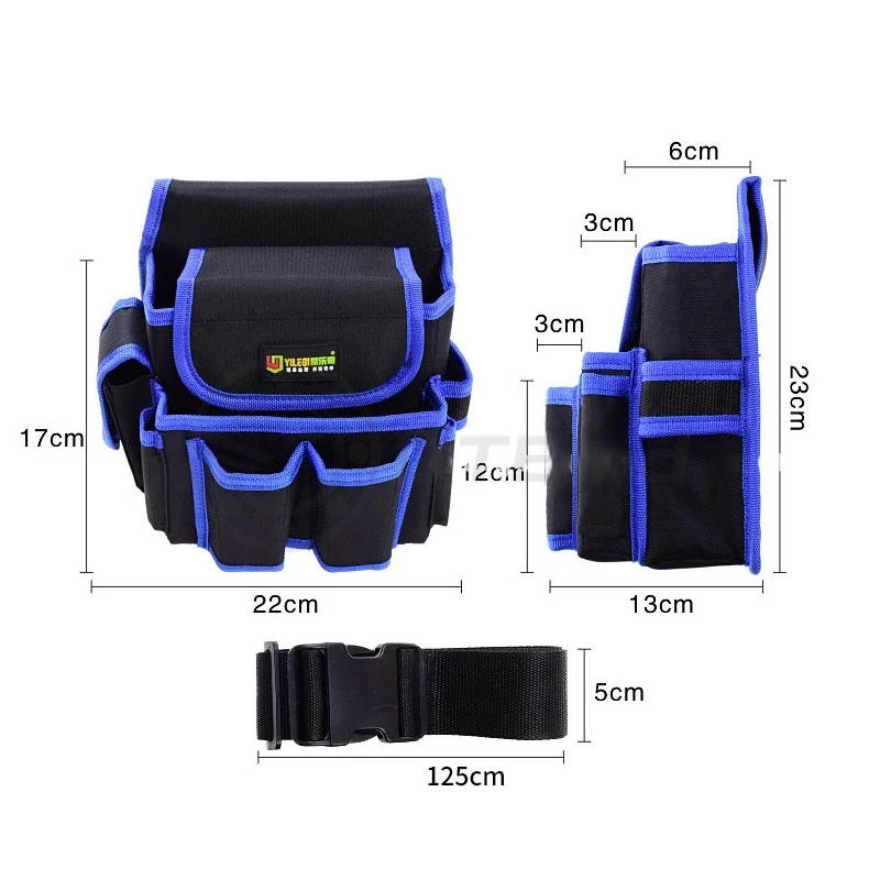 Высокое качество телекоммуникационный держатель Электрик 600D Водонепроницаемая тканевая заклепка фиксированная сумка для инструментов ремень универсальный набор Карманный чехол