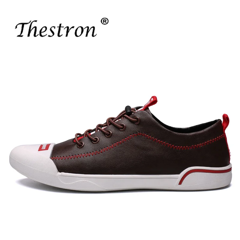 

2018 Fashion Spring Summer Leather Casual Shoes Men Black Elastic Band Brand Sneakers Hot Sale Leather Footwear for Men Loafers