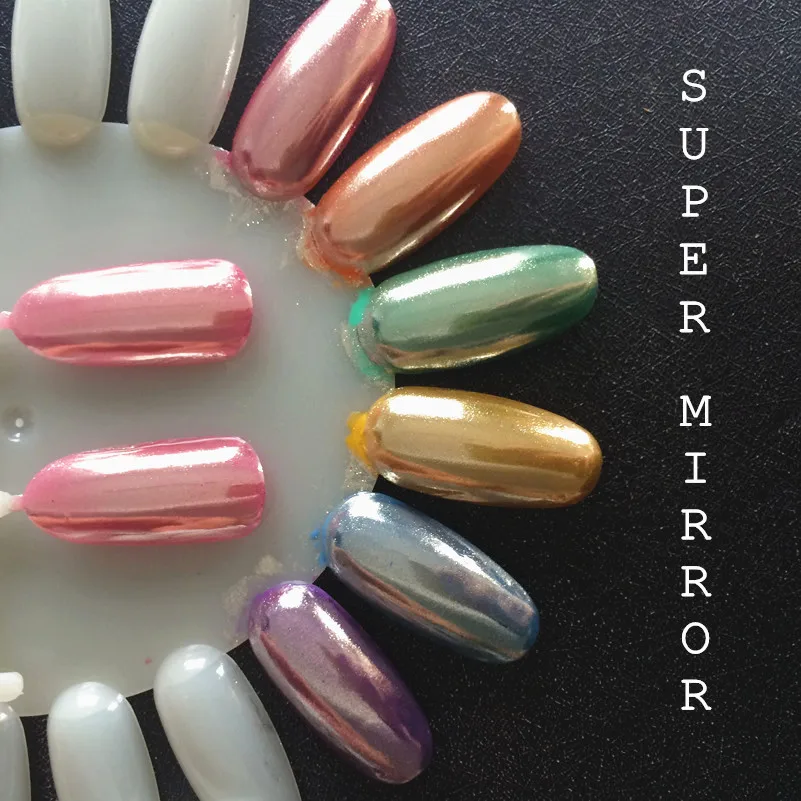 

SUPER MIRROR SILVER PIGMENT Chrome Effect Nail Art Decoration Sequins Nail Glitter Powder Dust Manicure Shining Silver Powder