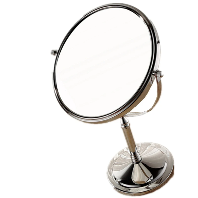 6 Inch Double Sided Makeup Oval Magnifying Mirror,Bathroom Copper Metal Mirrors,Special Make up