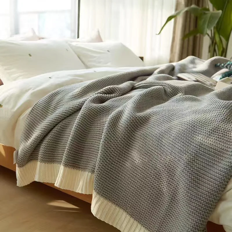 Высококачественный мягкий диван-кровать ручной работы, вязаное одеяло для летней фотосъемки, реквизит, украшение для дома