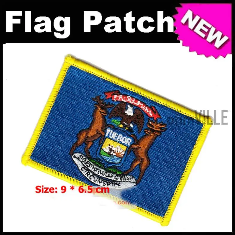 

2016 Sale Direct Selling Iron-on Fallout Mich Flag Patch Iron On Patches - 100% Quality Guarantee Embroidered + Free Shipping