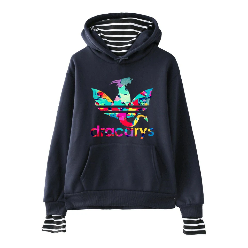 Kpop Dracarys Game Of Thrones Women Fake Two Piece Hoodie Hoody 2019 Winter Winter Sweatshirt Women's Harajuku Hooded Hoodies2XL Kpop Dracarys Game Of Thrones Women Fake Two Piece Hoodie Hoody 2019 Winter Winter Sweatshirt Women's Harajuku Hooded Hoodies2XL