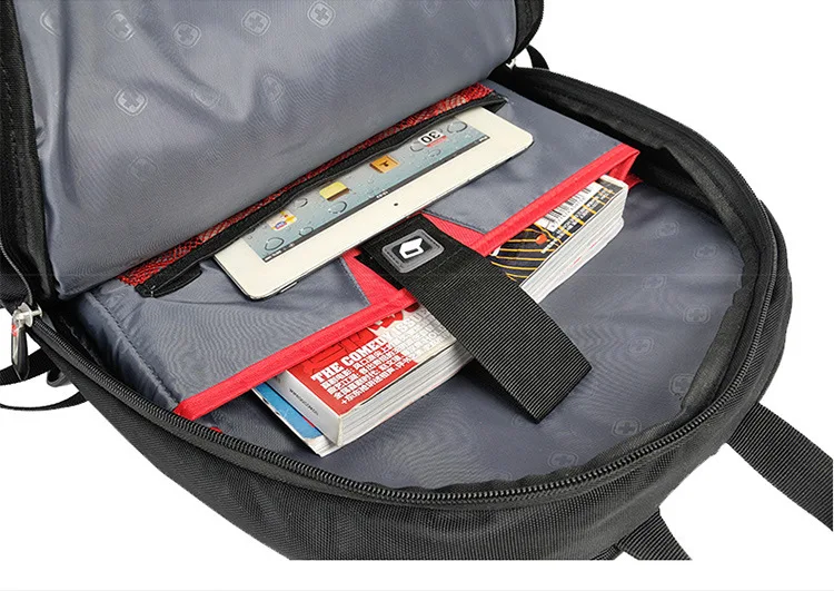 Швейцарский многофункциональный дорожный рюкзак для ноутбука, мужские школьные сумки, студенческий бизнес рюкзак 17 дюймов, водонепроницаемый рюкзак для компьютера