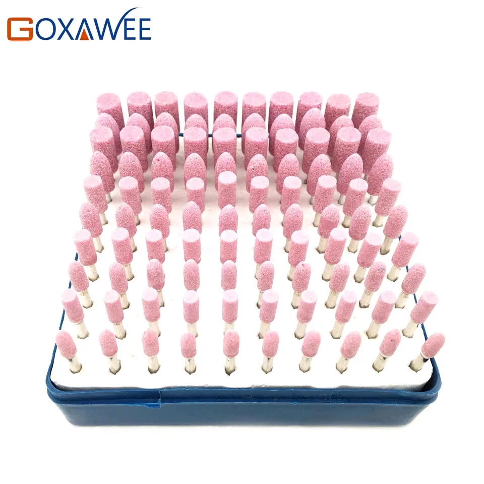 

GOXAWEE 10pcs Bullet/Cylinder Mounted Stone Tip Set Rotary Tool Accessories Abrasive Stone Points Grinding Polishing Head Wheel