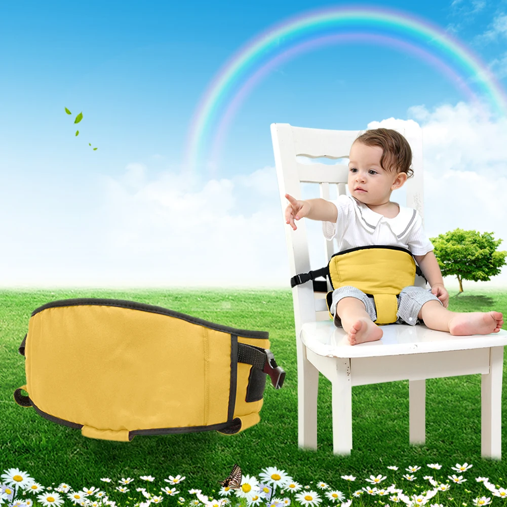 Детские Портативный сиденье Дети стульчик для кормления туристической складной младенческие ремень безопасности Booster стульчик для