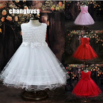 

6-13T Kids Dress Bow Sleeveless A-Line/Ball Gown,Princess Wedding Dress for Little Girl,Wedding Flower Girl Dresses,5 color