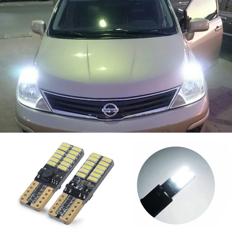 

T10 4014 SMD 24 LED W5W Parking Lamp Clearance Light For Nissan Qashqai Juke Almera X-trail Tiida Note Primera Pathfinder Sentra
