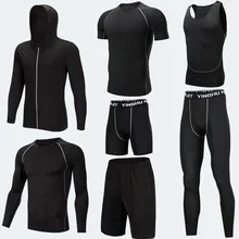 Компрессионная Спортивная одежда для мужчин, набор для бега, баскетбола, футбола, спортивные костюмы для спортзала, фитнеса, костюмы для тренировок, бега, бега, трико, одежда