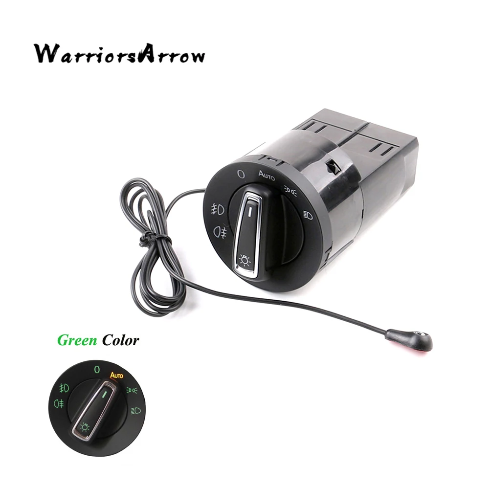 

WarriorsArrow AUTO Headlight Head Lamp Switch Konb Light Sensor Module Upgrade Chrome For Fabia 2015 2016 2017 Rapid All year