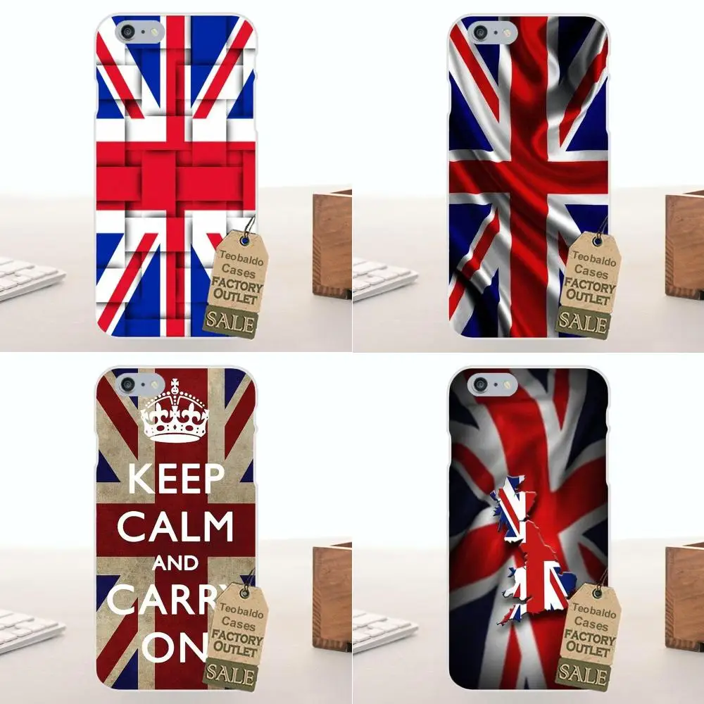 Мягкий Силиконовый ТПУ прозрачный художественный принт британского флага Union Jack