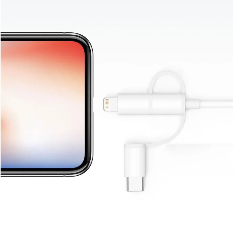 Оригинальный Youpin STARKA 3 в 1 кабель для передачи данных 100 см MFI Lightning Micro USB Type C