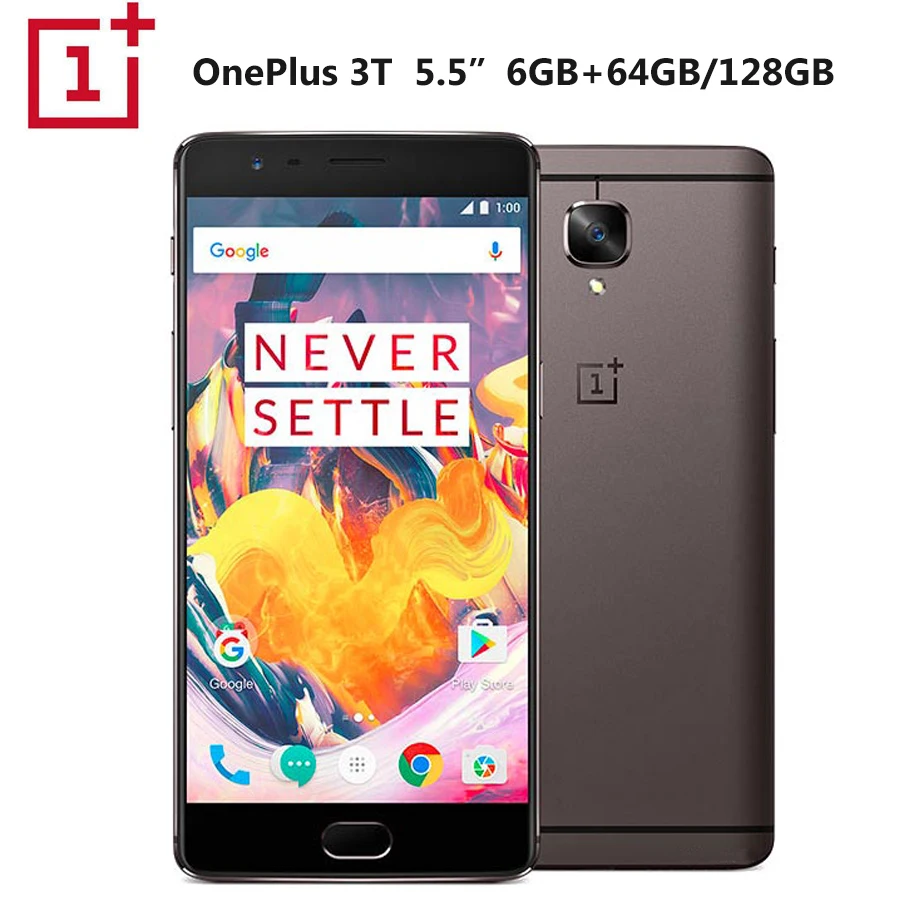 Оригинальный мобильный телефон Oneplus 3 T A3003 Dual SIM 5,5 "6 Гб ram 128 ГБ rom Snapdragon 821 четырехъядерный Dash Charge NFC 3400 мАч