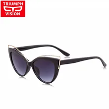 TRIUMPH VISION Cat Eye Sunglasses Women Gradient Lens Sun Glasses Lady Brand Designer Shades Lentes Gafas Oculos de sol Feminino