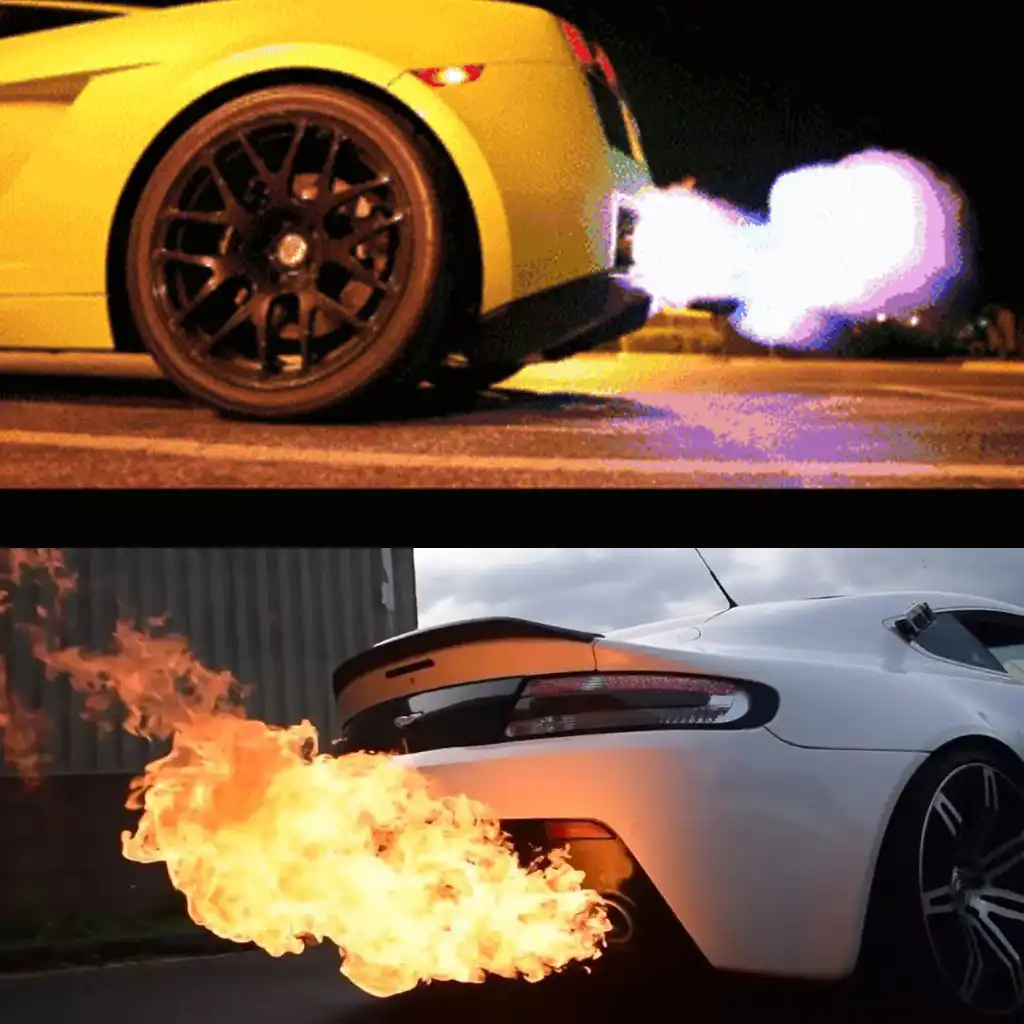 Cars Tailpipe Led Fire Tail Throat Motorcycle Muffler Exhaust Pipe of