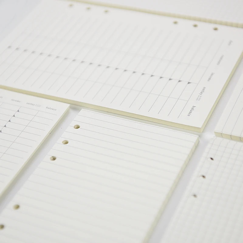 

Hot A5 A6 Inner Pages Square Month Plan Dotted Line To Do List Blank Weekly Inner Paper Page For Binder Insert Matching Filofax