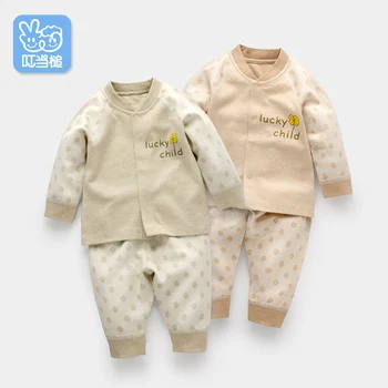 

Dinstry baby boy's underwear spring autumn two piece set clothes baby girls pajamas