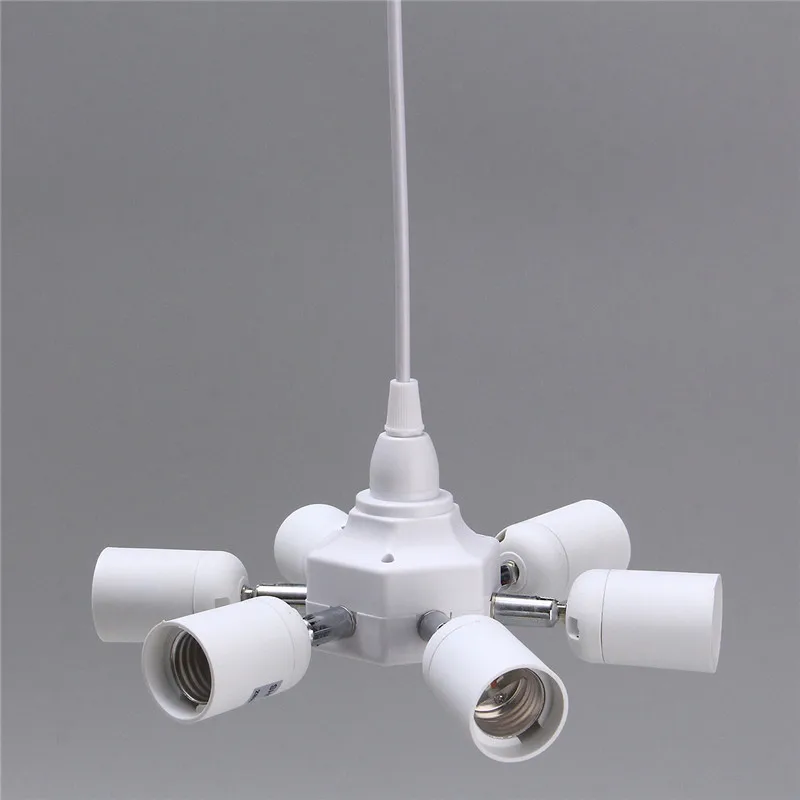 

100V-240V Adjustable Lamp Base 4/7 in 1 E27 Socket Lamp Base Holder Bulb Light Hanging Ceiling Pendant Lamp Adapter Splitter