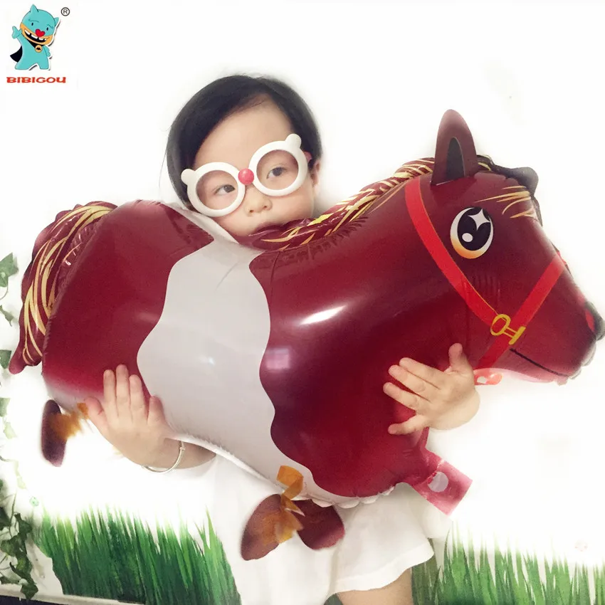 BIBIGOU Foil Balloon Walking Cute Horse Balloons 1PCS Kids Birthday
