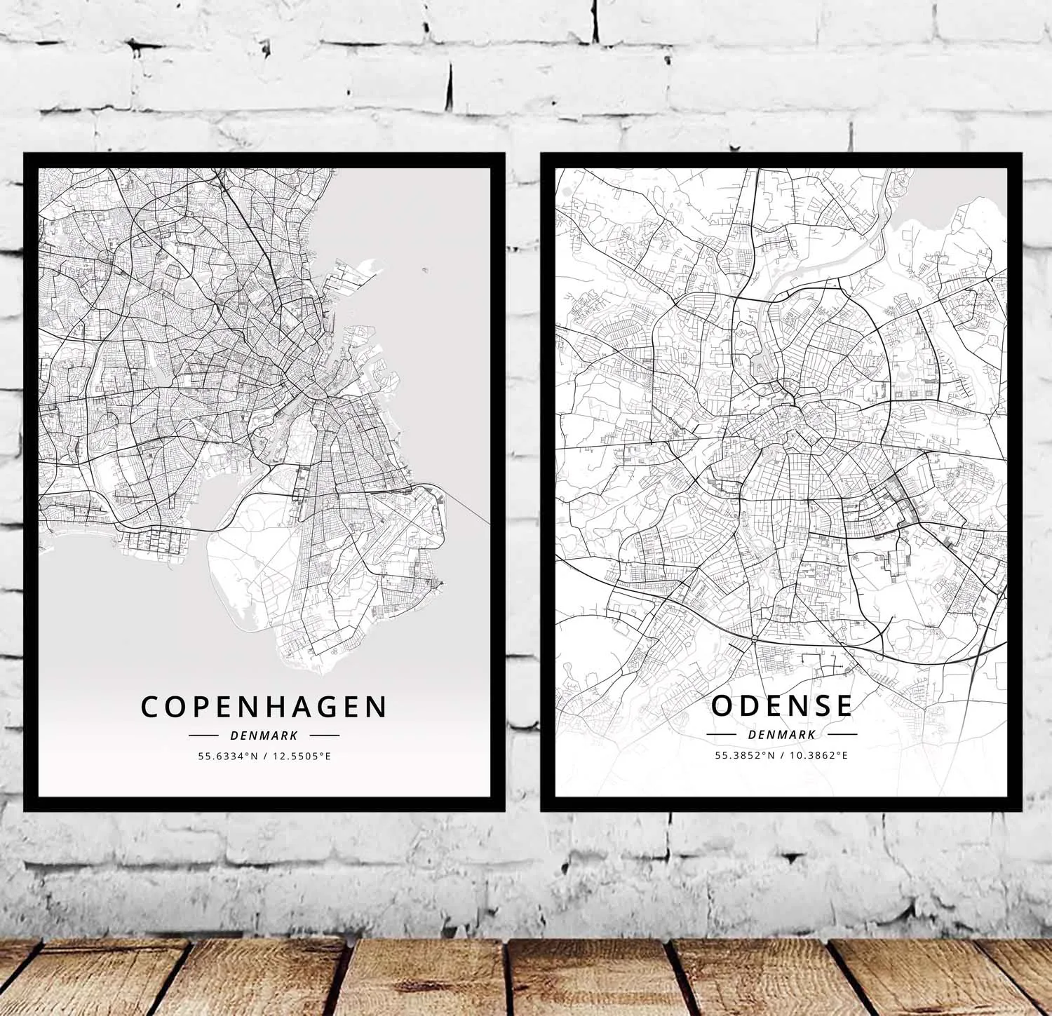 Copenhagen Odense Denmark Map Poster Painting Calligraphy Aliexpress