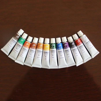 

New 2015 Korea Hand-painted textile fibers pigment 12X10ML Hand-painted clothing and shoes paint not faded diy pigment