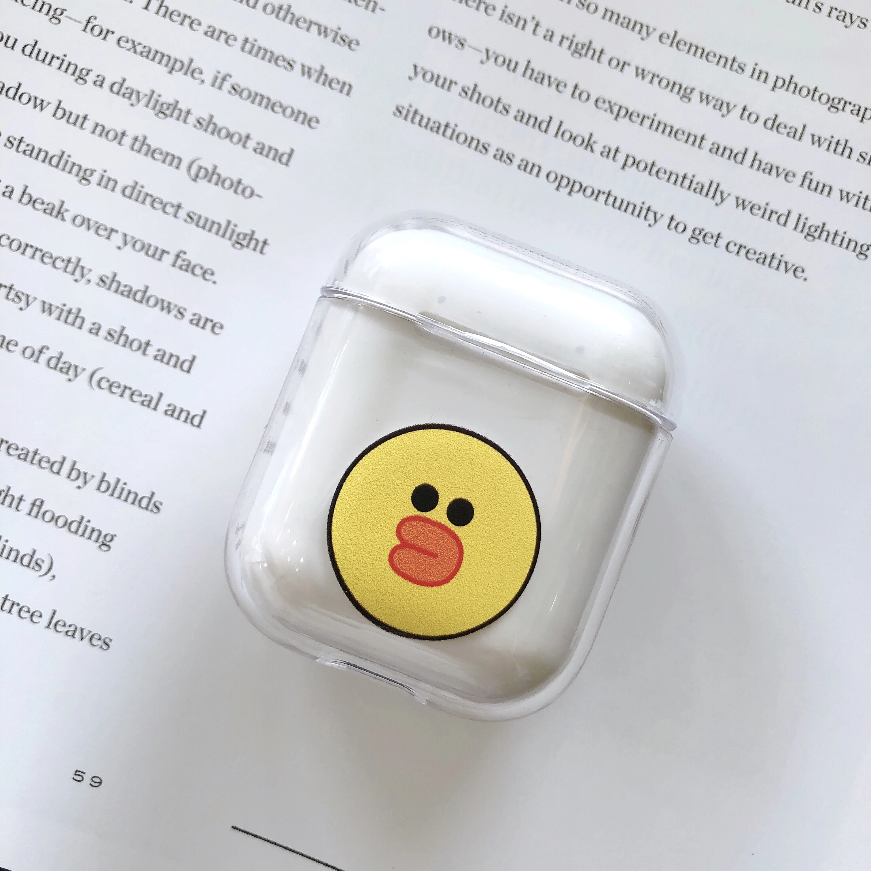 

cute kawaii lovely cartoon Transparent case for Airpods brown cony squirrel frog for Apple Airpods2 bluetooth earphone case