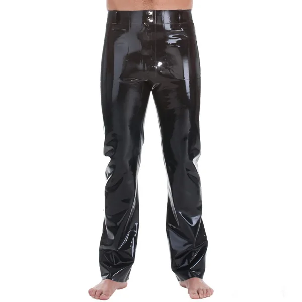Latex Rubber Rubber Jeans With Front & Back Pockets2