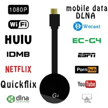 HDMI беспроводной дисплей Wecast G4 для Android iOS YouTube Google хром Airplay поддержка 4G Сотовый литье данных медиа тв-палка