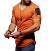 Camiseta de manga corta con cuello de pico profundo para hombre, camiseta ajustada, camiseta informal ajustada, talla 3XL, novedad de 2022 ► Foto 3/6