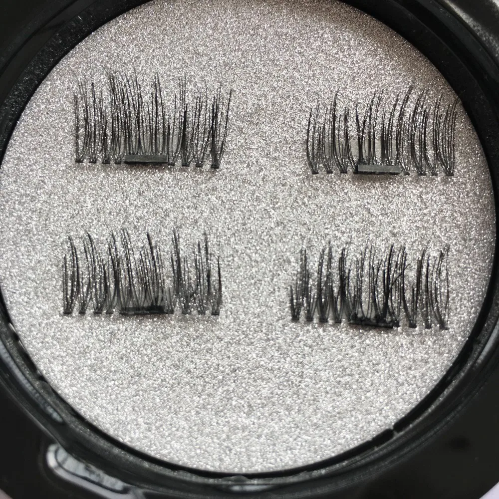 Fashion 3D Magnetic Eyelash 2 Styles Mink Material Eyelashes Magnet 4 PiecesBox 3D Mink Cilia Individual Eyelash Extension (14)