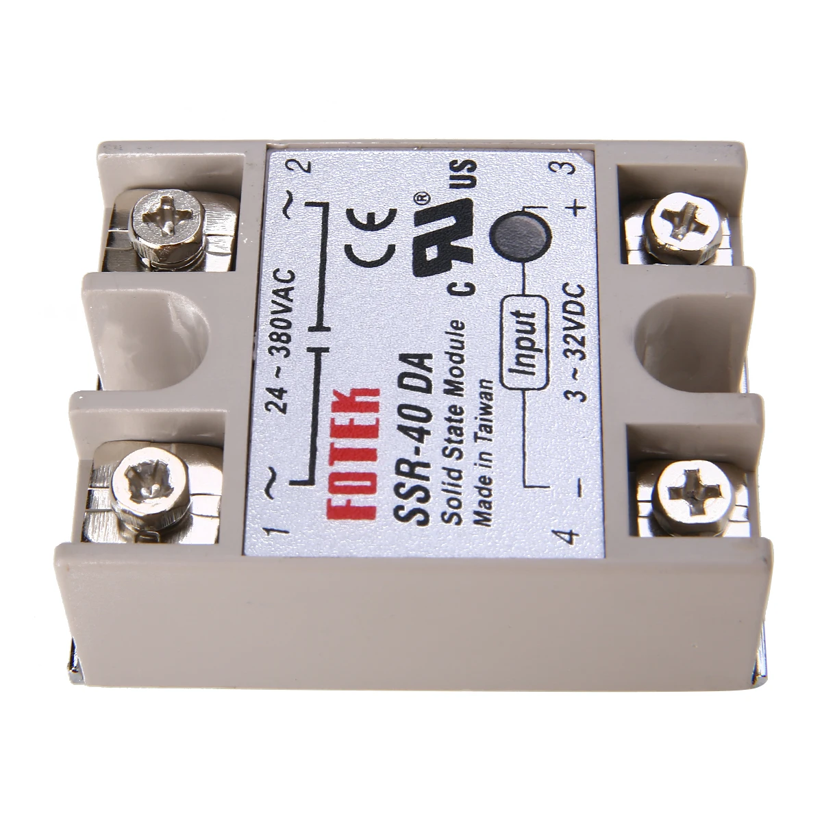 1pc Durable 24-380V 40A SSR-40 DA Solid State Relay for PID Temperature Controller 60*45*23mm Long service life