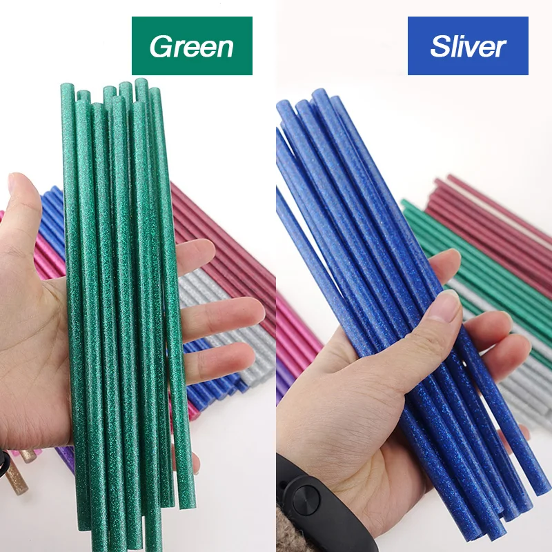 Free shipping 10PCS 7mm X200mm Hot Melt Glue Sticks for DIY Craft Phone Case Alloy Toy Art Model Album Repair Adhesive Stick