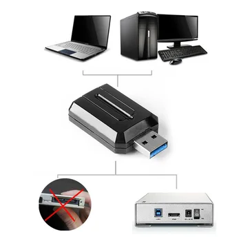 

USB 3.0 to eSATA Plug and Play Converter Adapter for External 2.5 3.5 HDD Great Compatibility for Devices with eSATA Port ESATA