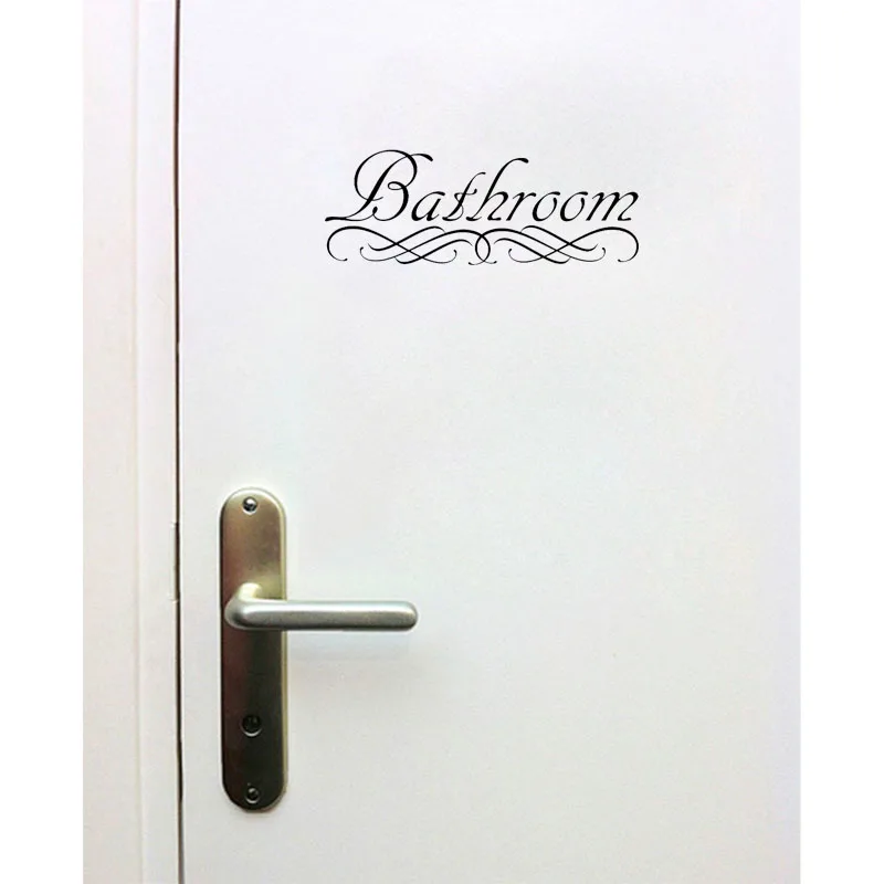 YOJA 23*8.5CM Fashion Bathroom Door Window Sticker Decoration Wall