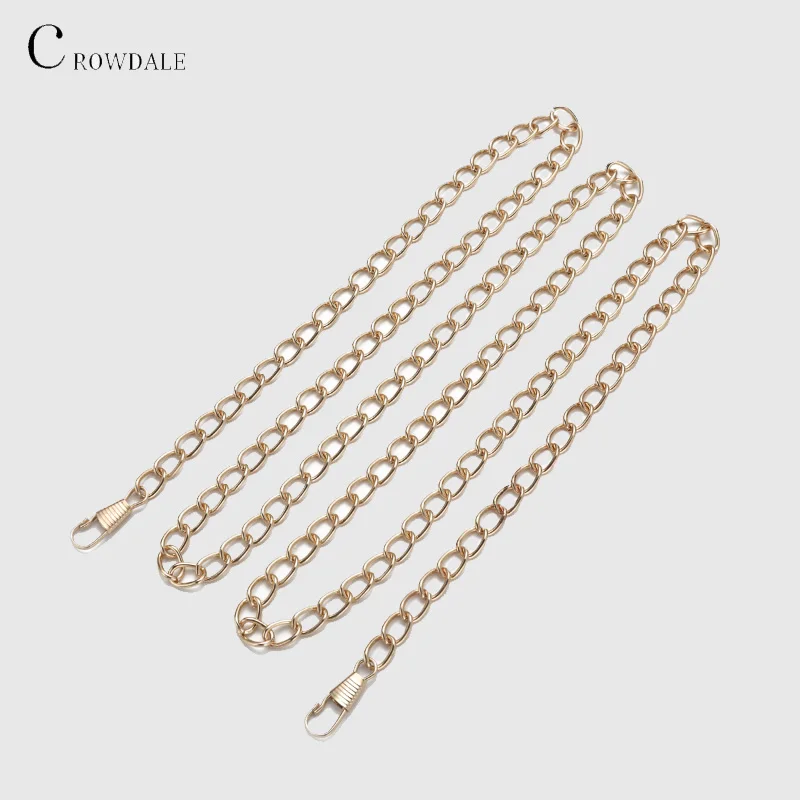

CROWDALE 120cm Shoulder Bag Straps Metal DIY Bag Chain Strap Metal Strap Handbags Accessories Parts Chains for women waist bags