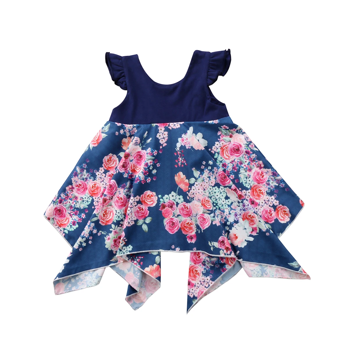 

Infant Baby Girls Summer Dress Newest Toddler Baby Girl Skater Dress Flying Sleeveless Kid Floral Princess Girl Party Dresses