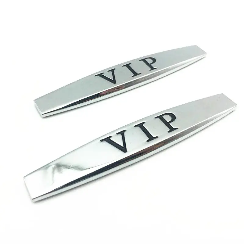 

2pcs/pair Car Side Body Metal Blade Badge Stickers Emblem Logo VIP Decals For Mercedes-Benz BMW Audi Lexus Toyota JEEP HUMMER