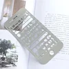 DIY Multi Function Ruler Book Mark iPhone UI Stencils Kits Cartoon Stainless Steel Mode For Planner Nail Decor Design ► Photo 3/4