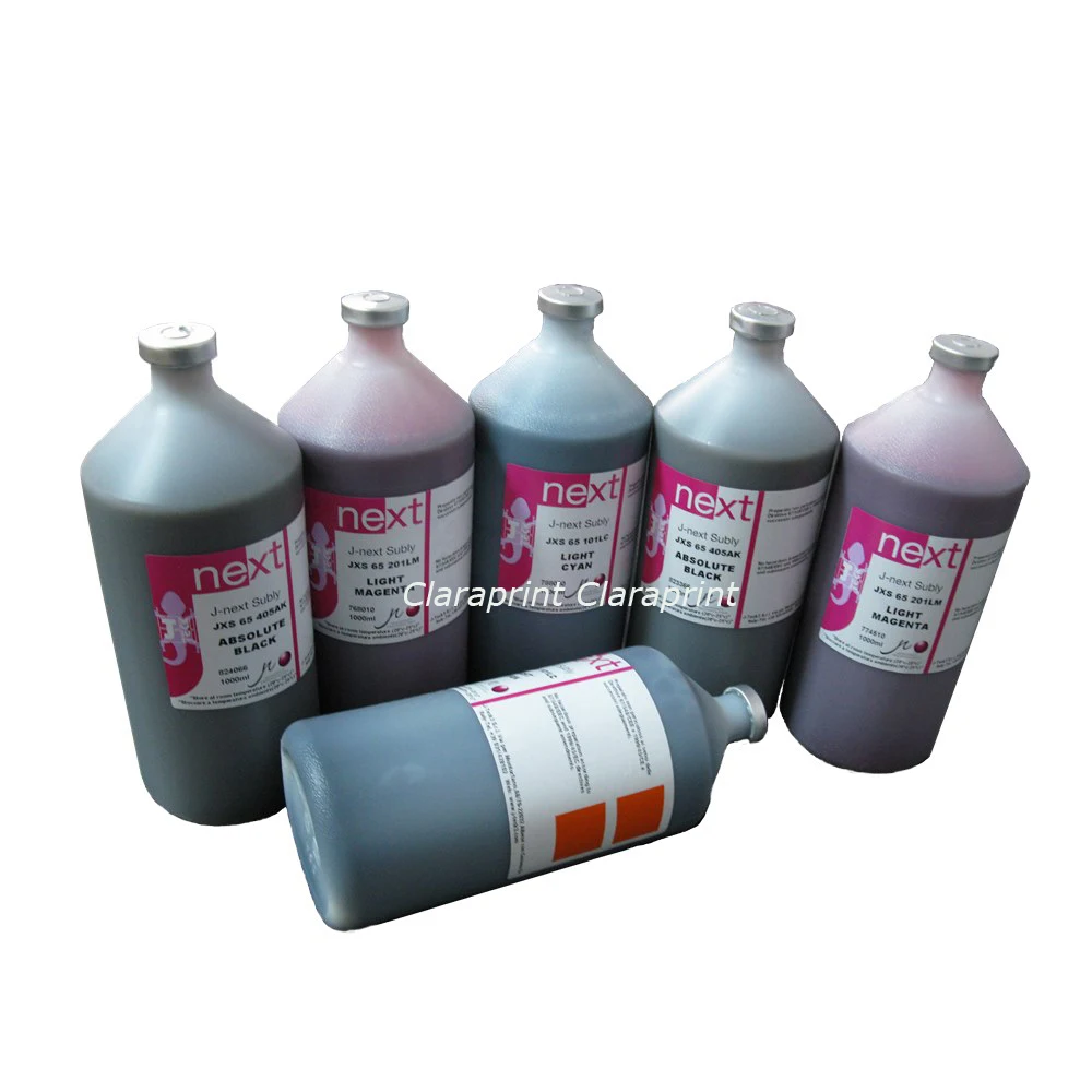 

6 color/set J-next Subly JXS 65 J-TECK Dye Sublimation Ink Water Based Printing Ink Bottle 1000ml