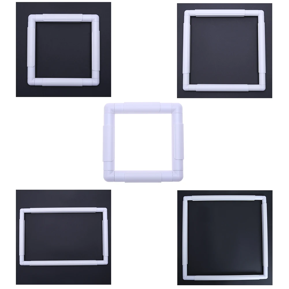 

5 Size Plastic Cross Stitch Machine Embroidery Hoop Frame DIY Stitching Square Needlecraft Sewing Tools